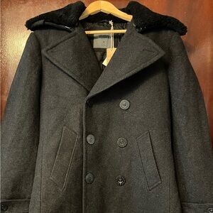 Men’s Onassis Charcoal Pea Coat